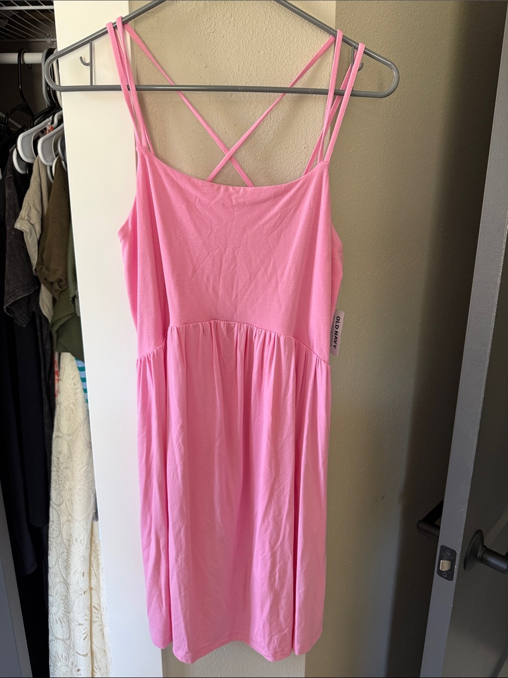 Old Navy Pink Spaghetti-Strap Sleep Dress